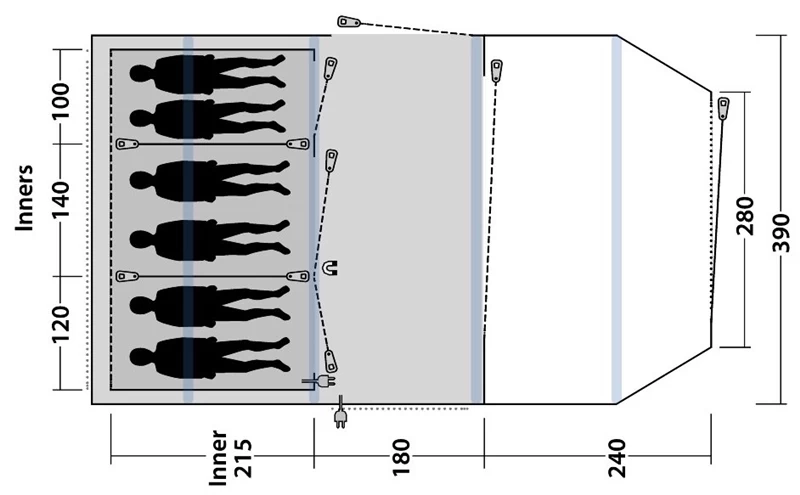 Outwell Parkdale 6PA Air Tent Package Deal 2023 5 Outwell Parkdale 6PA Air Tent Package Deal 2023 - Image 3