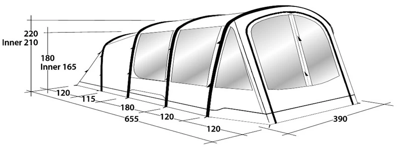 Outwell Parkdale 6PA Air Tent Package Deal 2023 6 Outwell Parkdale 6PA Air Tent Package Deal 2023 - Image 4