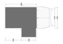 Outwell Mountain Lake 5ATC Footprint Groundsheet - Each -Outwell 30632 1