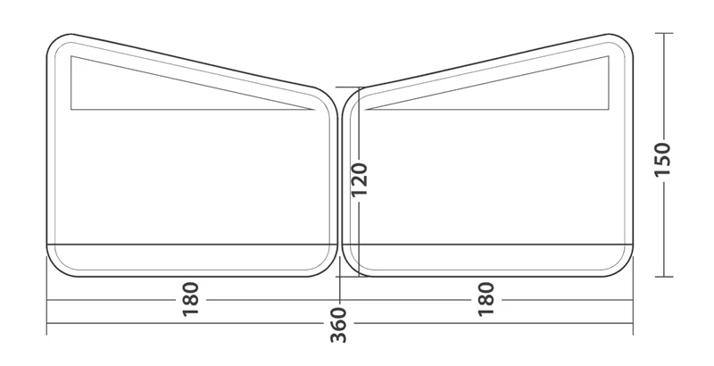 Outwell Scalable 180 Air Windscreen 2023 4 Outwell Scalable 180 Air Windscreen 2023 - Image 2
