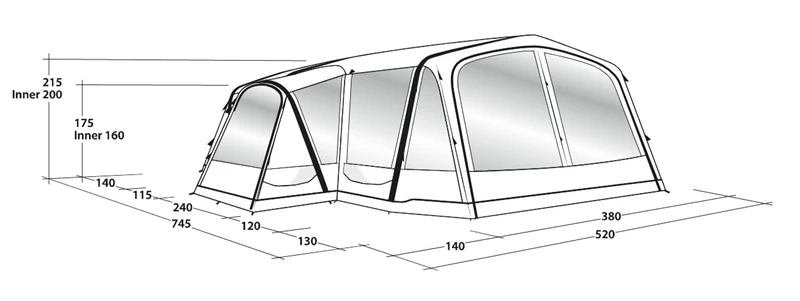 Outwell Airville 6SA Air Tent Package Deal 2023 5 Outwell Airville 6SA Air Tent Package Deal 2023 - Image 3