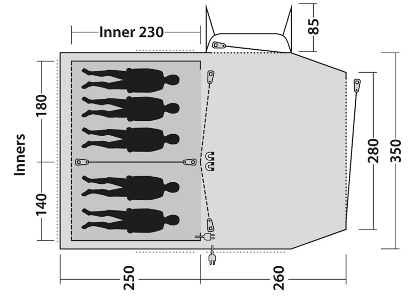 Outwell Nevada 5PE Tent Package Deal 2023 6 Outwell Nevada 5PE Tent Package Deal 2023 - Image 4