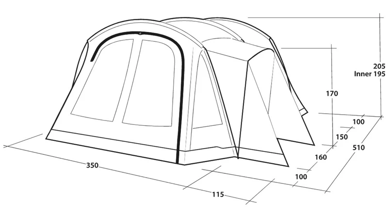 Outwell Nevada 5PE Tent Package Deal 2023 8 Outwell Nevada 5PE Tent Package Deal 2023 - Image 6