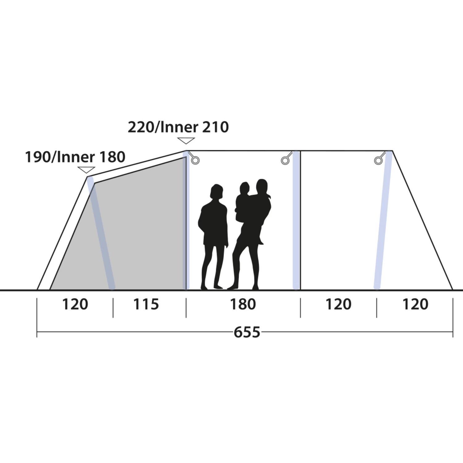 Outwell Parkdale 6PA Tent 13 Outwell Parkdale 6PA Tent - Image 11