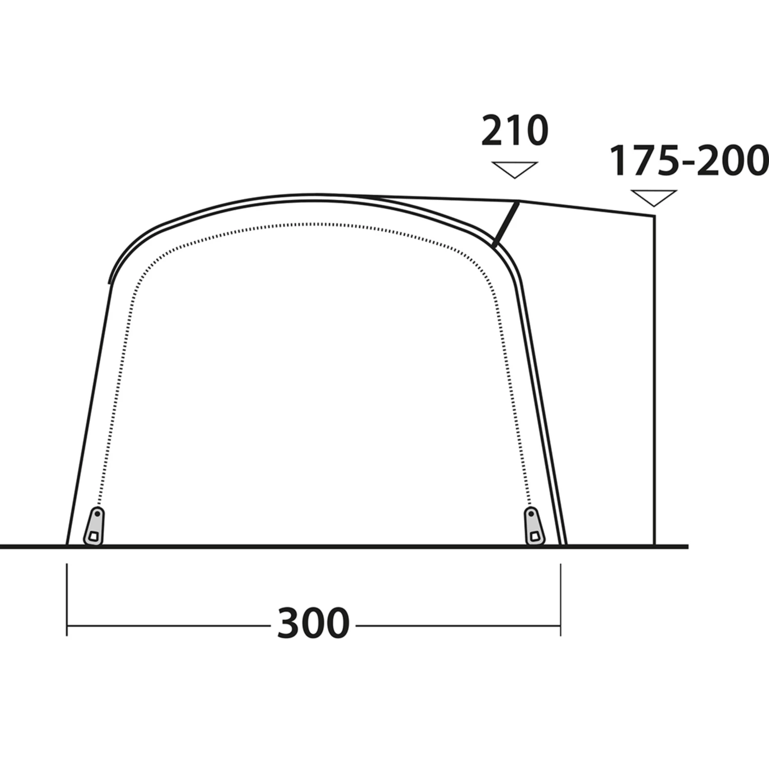 Outwell Blossburg 380 Air Awning 7 Outwell Blossburg 380 Air Awning - Image 5