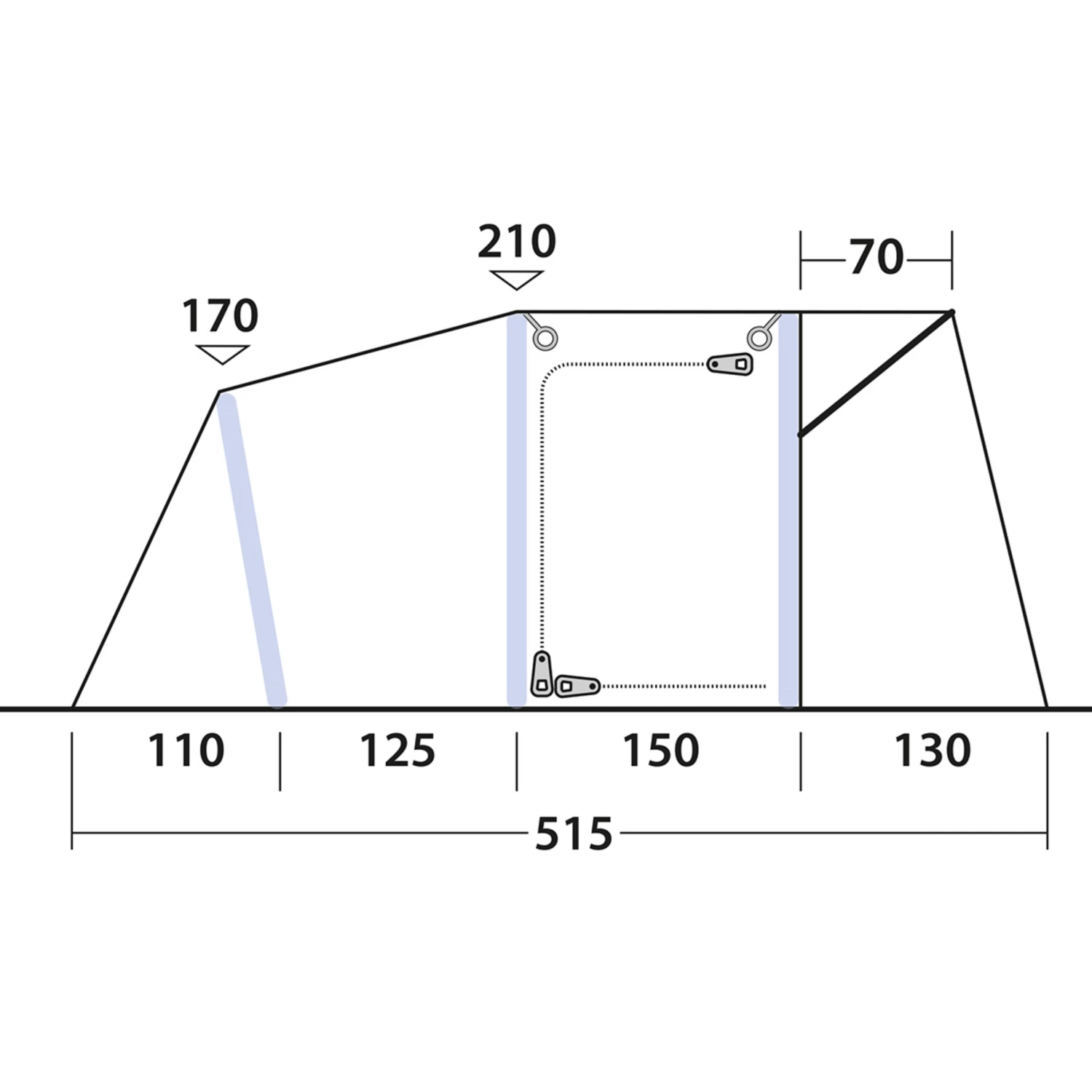Outwell Blossburg 380 Air Awning 9 Outwell Blossburg 380 Air Awning - Image 7