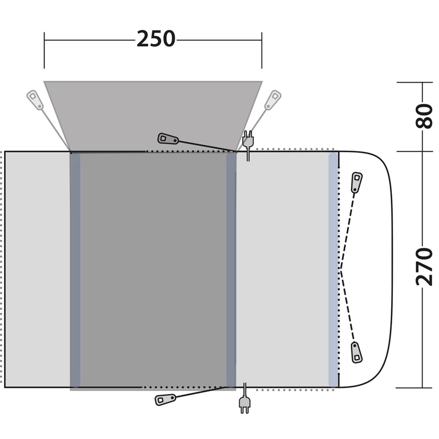 Outwell Wolfburg 380 Air Awning 5 Outwell Wolfburg 380 Air Awning - Image 3