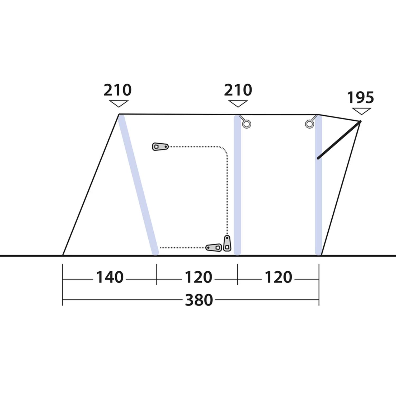Outwell Wolfburg 380 Air Awning 6 Outwell Wolfburg 380 Air Awning - Image 4