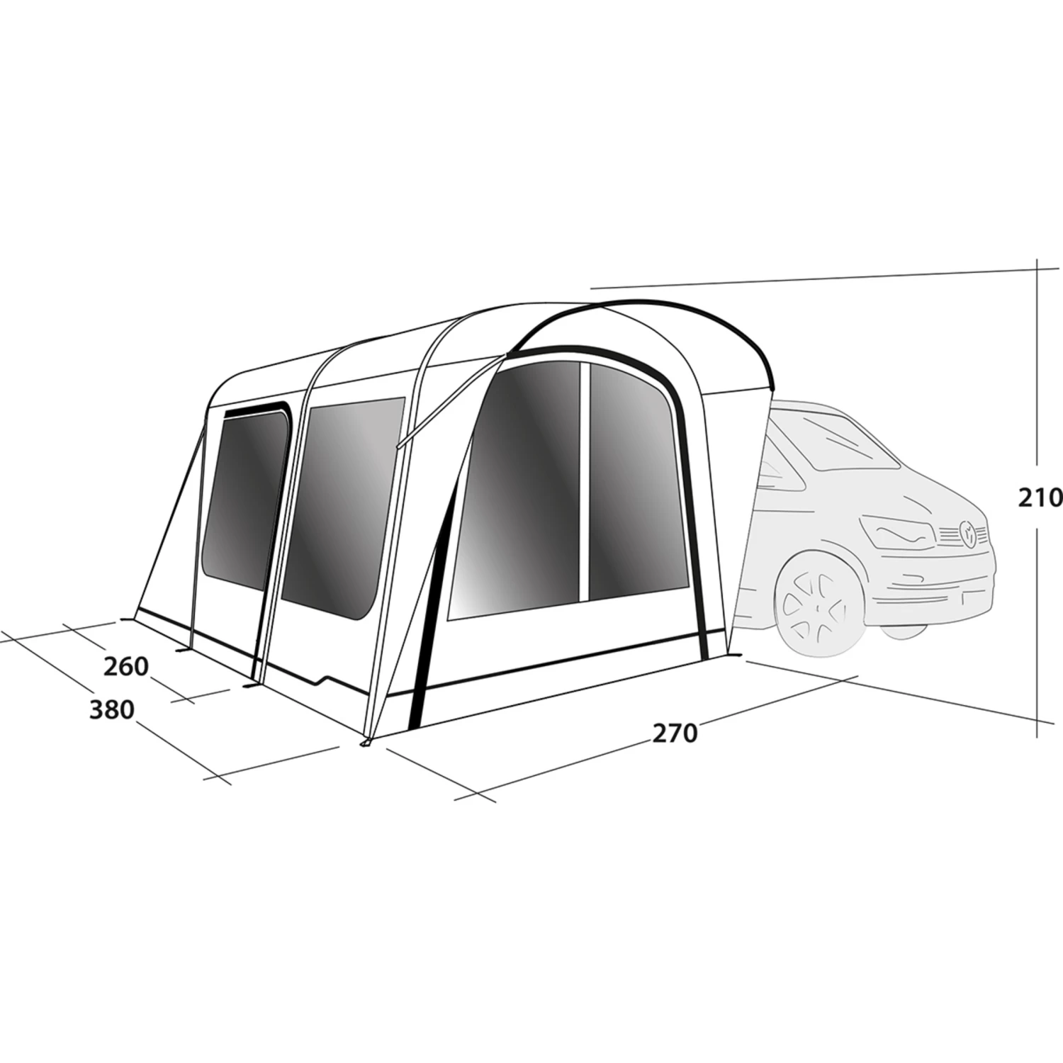 Outwell Wolfburg 380 Air Awning 8 Outwell Wolfburg 380 Air Awning - Image 6